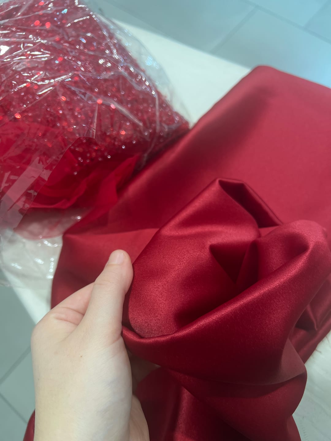 Customer photo review of Tafta Elastica Premium Sidefata Turcoaz