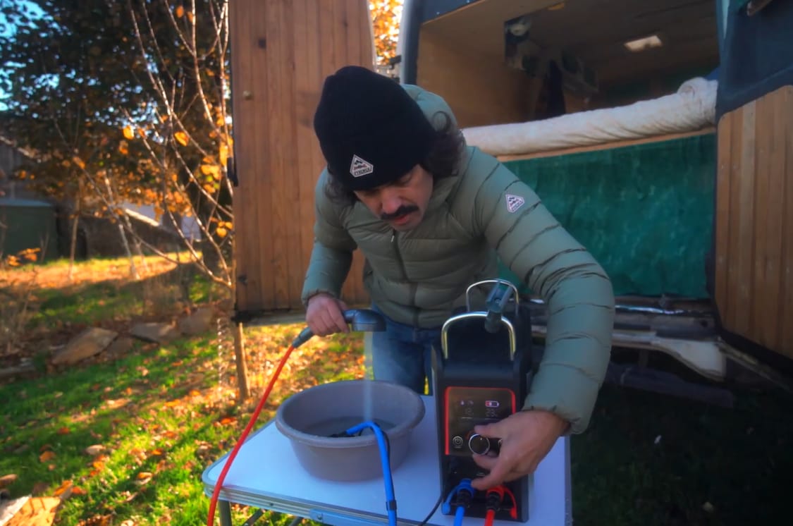 Customer photo review of Nano 3 Pro Portable Gas Hot Water System Camping and Off-Grid Shower