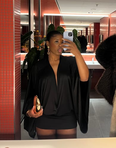 Customer photo review of ISLA MINI DRESS - BLACK