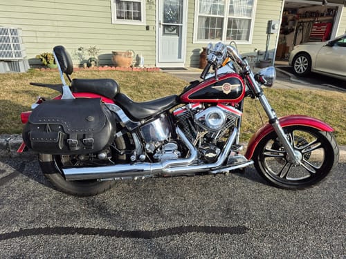 Customer photo review of RESTORATION SERVICE: 1998 H-D Fat Boy OEM Saddlebag Rebuild