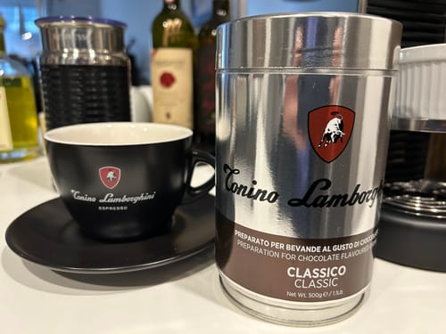 Customer photo review of Italian Coffee Cup and Saucer - Black Collection