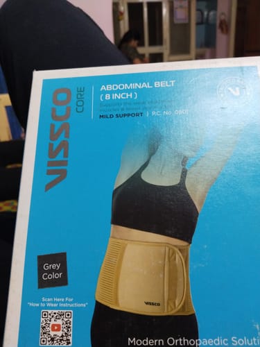 Customer photo review of Abdominal Belt (8") |Supports the Weak Abdominal Muscles to Relieve Pain (Beige)