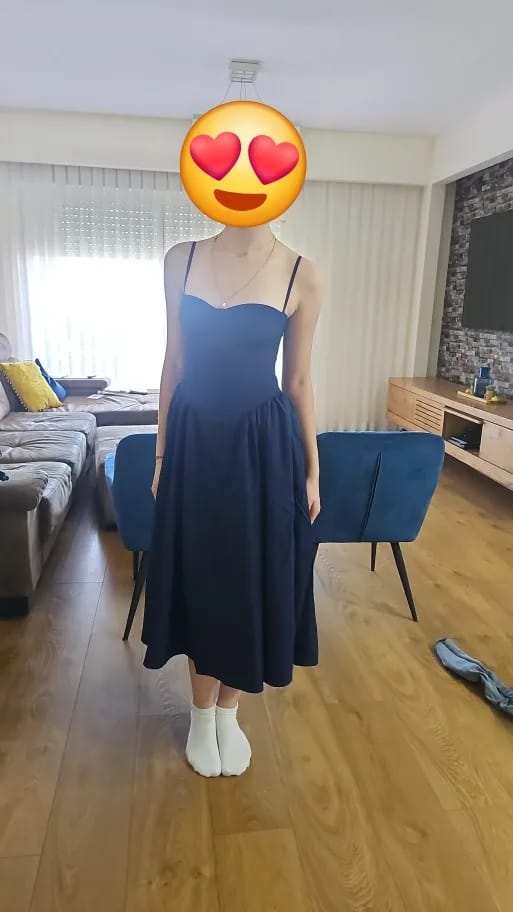Customer photo review of Annika Sleeveless Strap Midi Dress