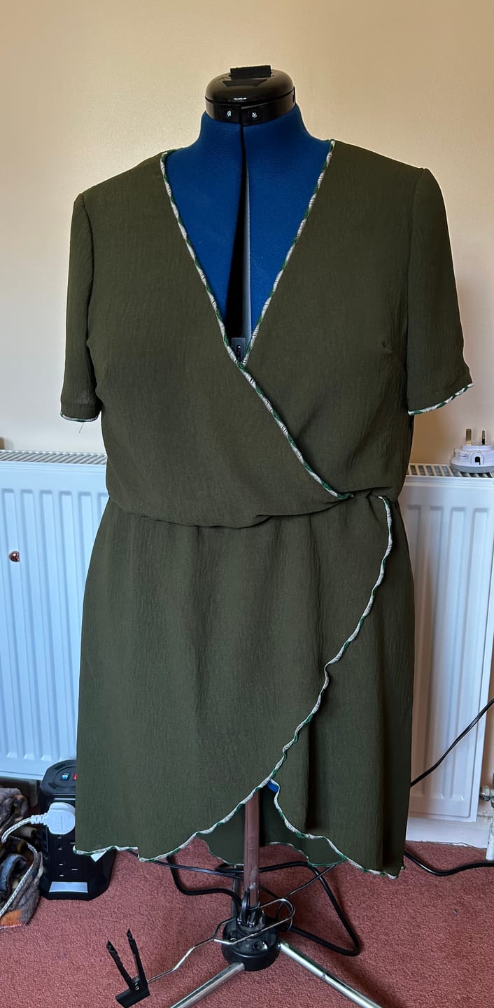 Customer photo review of Plain Italian Stretch Crepe Polyester Fabric