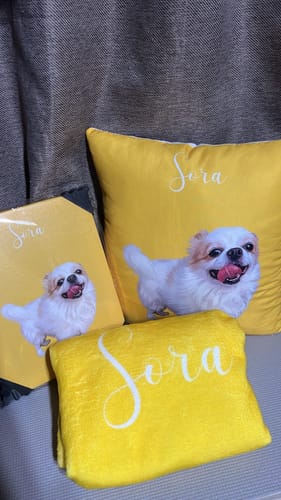 Customer photo review of Petcanva©オーダーメイド ペット似顔絵【3点セット】