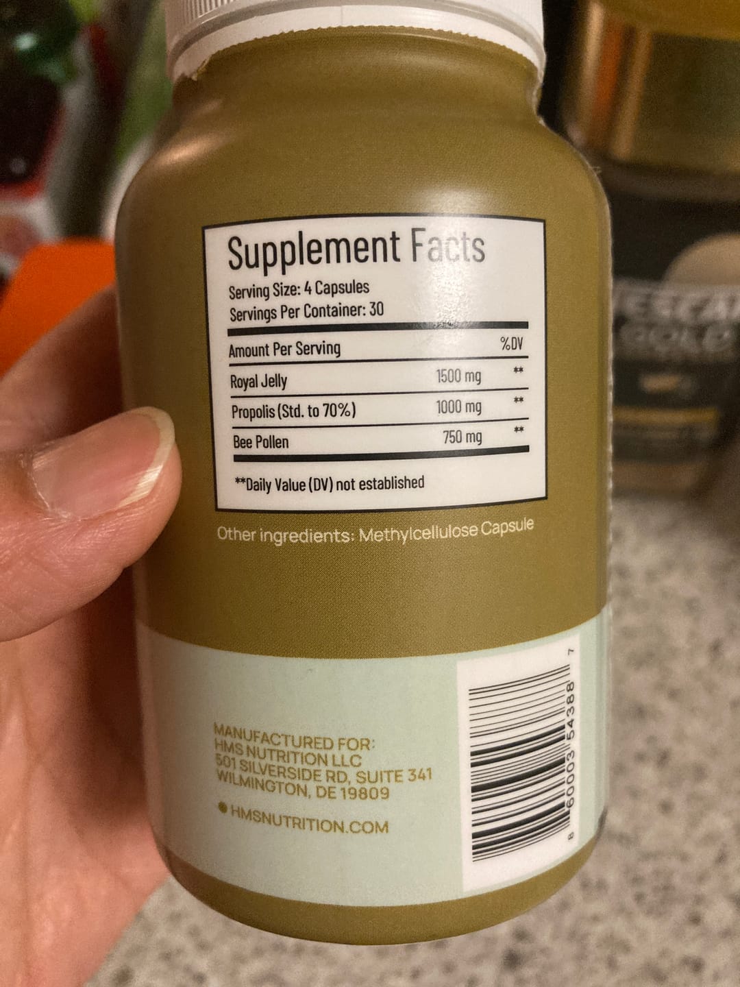 Customer photo review of Bee Pollen, Royal Jelly, and Propolis Supplement - 3250mg
