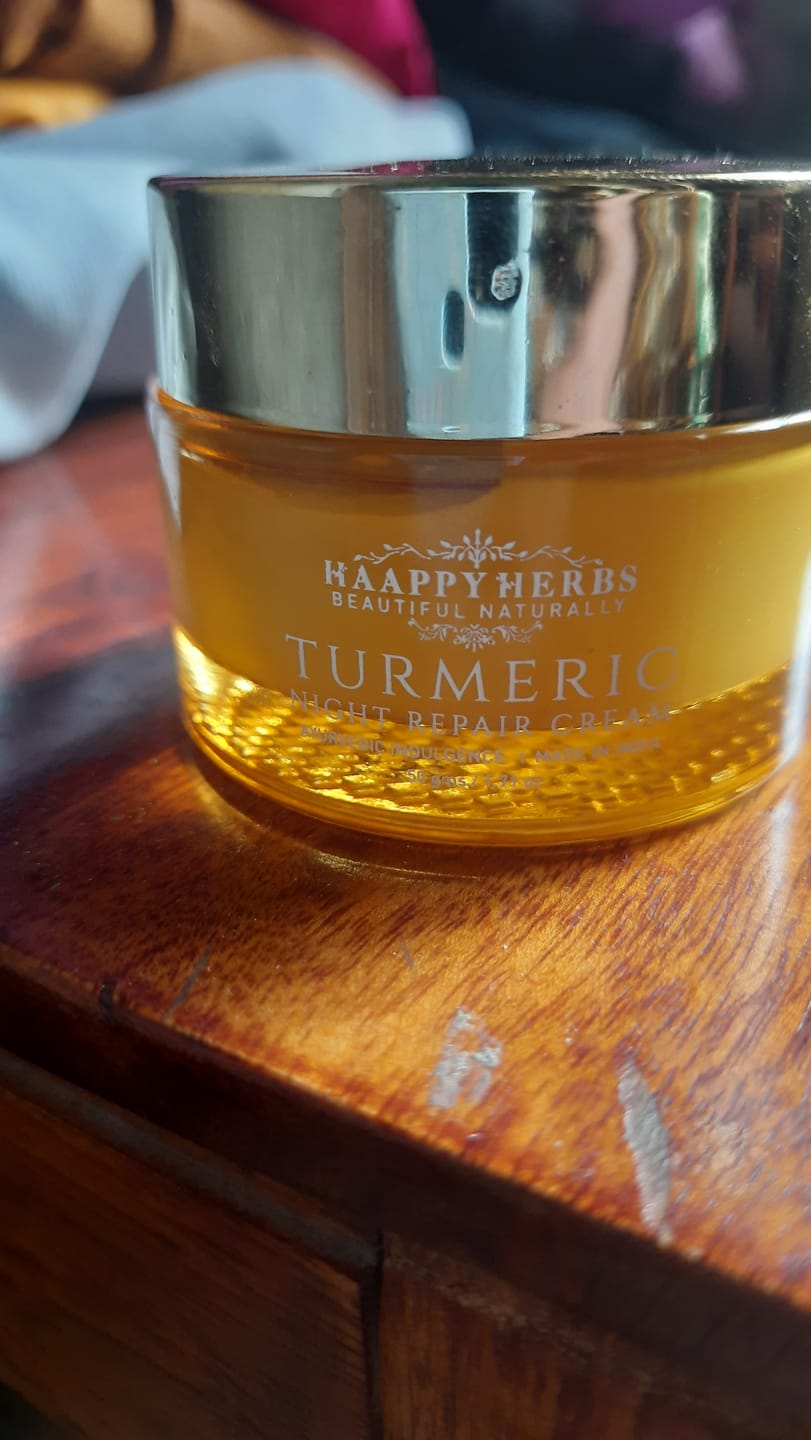 Customer photo review of Turmeric Night Repair Cream