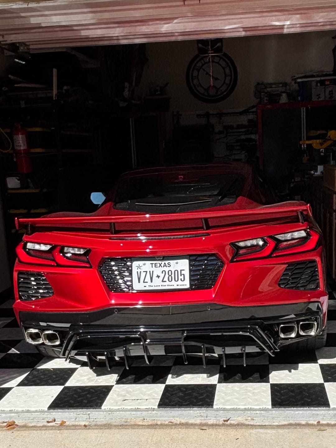 Customer photo review of Corvette C8 Rear Bumper Add-On Diffuser Splitter Lip