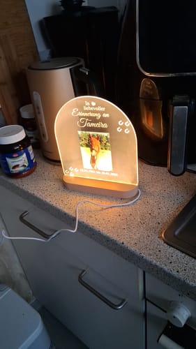 Customer photo review of Zur liebevollen Erinnerung – Pferde-Fotolampe