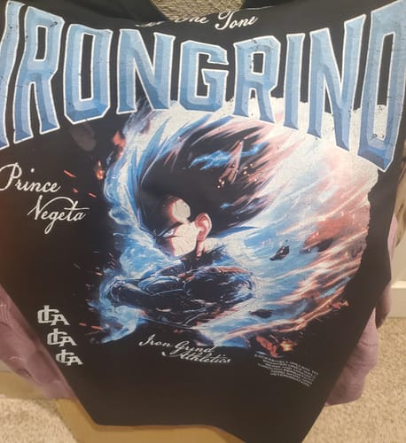 Customer photo review of [Limited Edition] 'Dragon Ball: Vegeta' Heavyweight T-Shirt