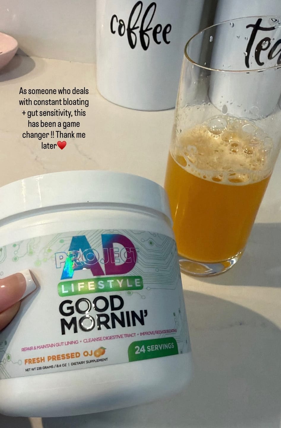 Customer photo review of Good Mornin | Detox and Gut Performance Drink