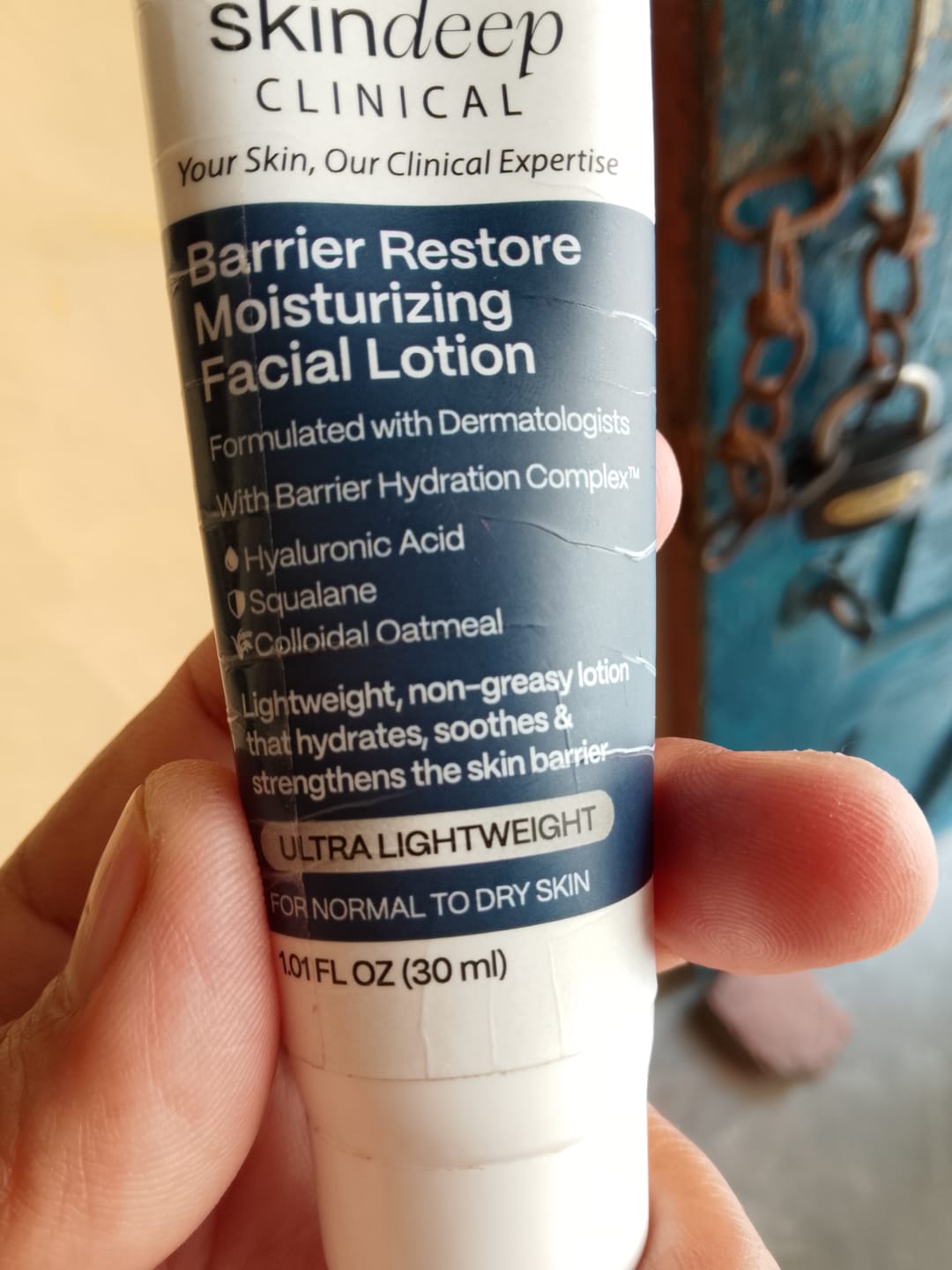 Customer photo review of Barrier Restore Moisturizing Facial Lotion