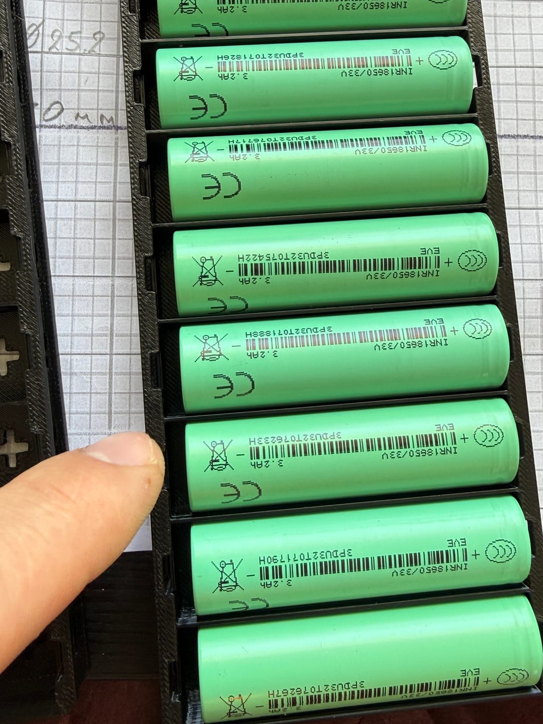 Customer photo review of EVE 33V 18650 3200mAh 10A Battery