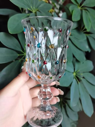 Customer photo review of Venice Confetti Wine Glass Set