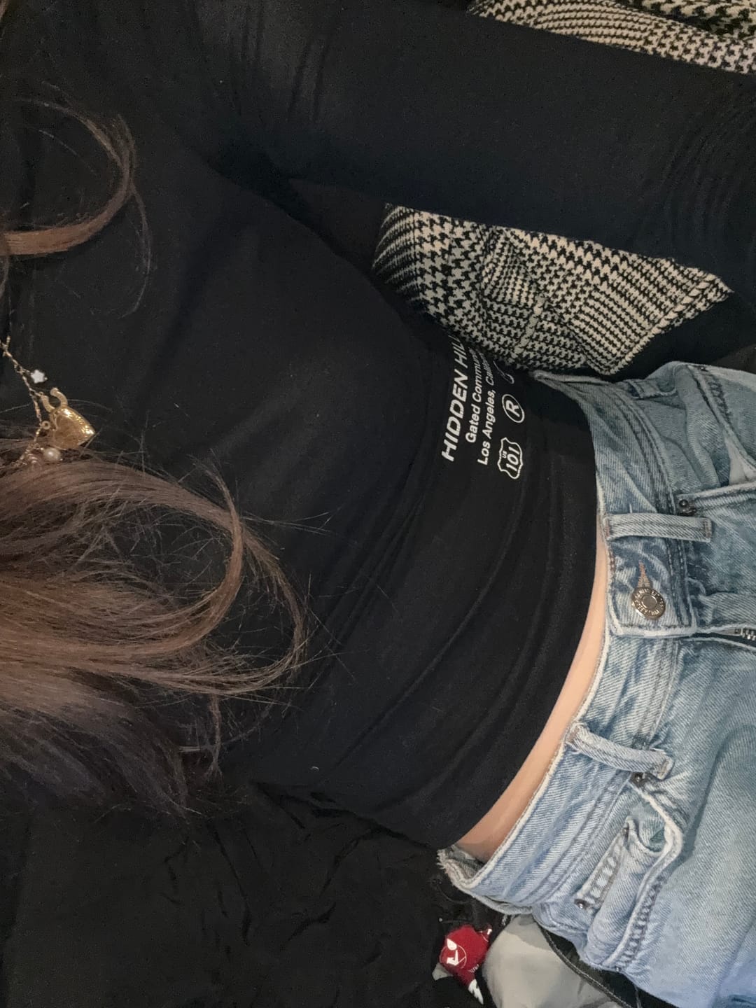 Customer photo review of LABEL LONGSLEEVE TOP BLACK