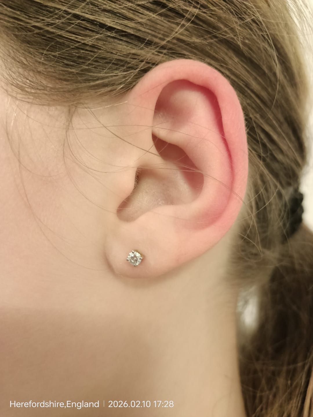 Customer photo review of World's First Lab Grown Diamond Sleep Stud Earrings