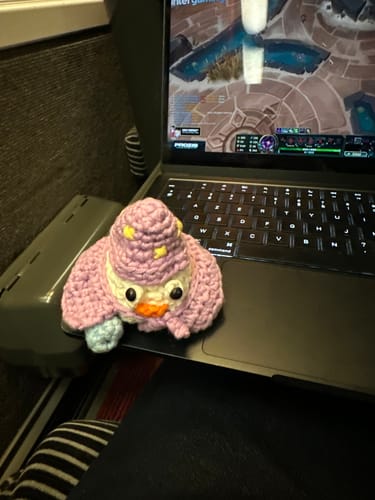 Customer photo review of Merlin the Wizard Owl Crochet Kit