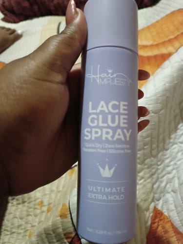 Customer photo review of Majestic Hold Ultimate Extra Hold Lace Glue Spray