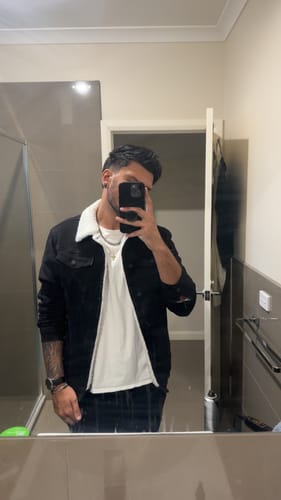 Customer photo review of Cuban Chain (White Gold) 8mm Set