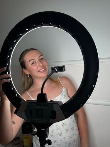 Customer photo review of 18" LED Glow Ring Light Set