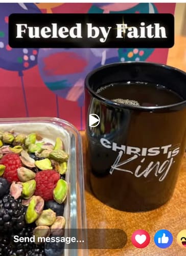 Customer photo review of Christ is King Mug