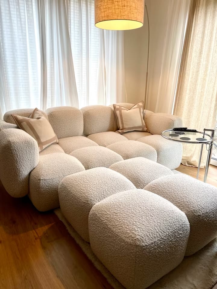 Customer photo review of Bom Köşe Koltuk Kırık Beyaz Bukle