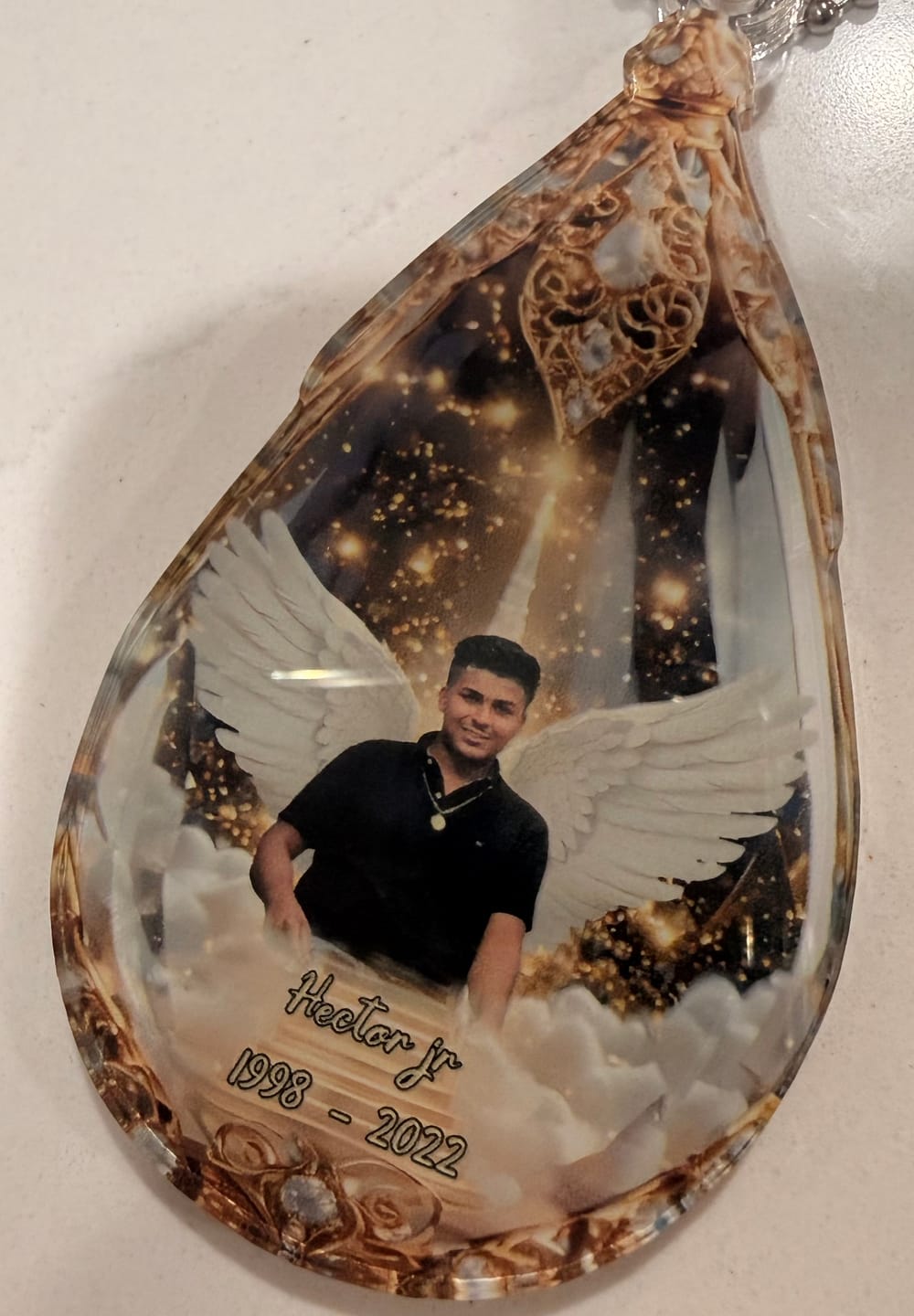 Customer photo review of Custom Photo Car Ornament - Personalized Christmas Memorial Sympathy Gifts For Loss Of Mom, Dad