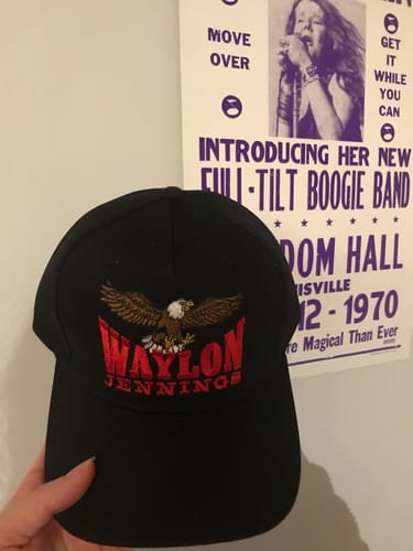 Customer photo review of Seager x Waylon Jennings Eagle Snapback - Black
