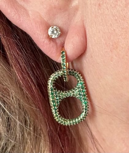 Customer photo review of Hillbetty Poptab Earrings