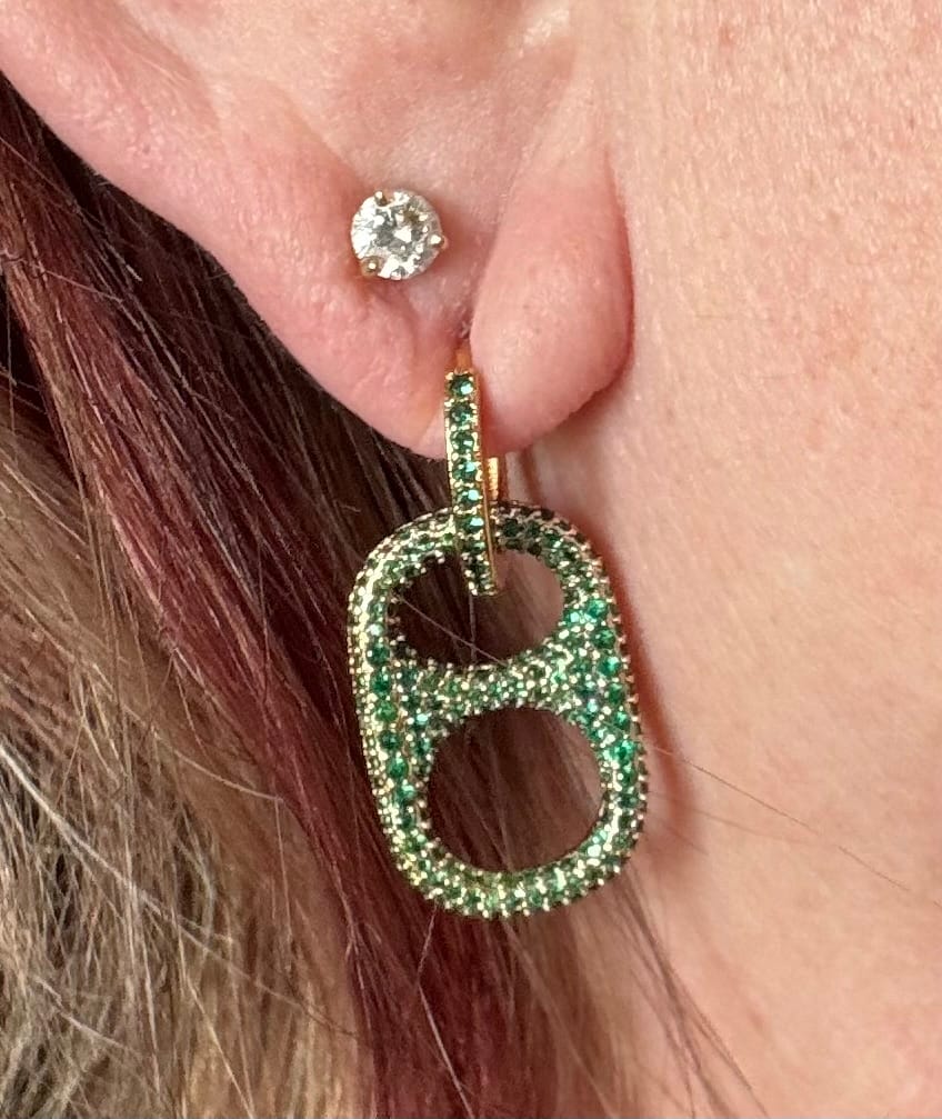 Customer photo review of Hillbetty Poptab Earrings