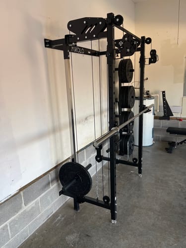Customer photo review of CHEETAH™ Wall Mounted Folding Power Rack Functional Trainer