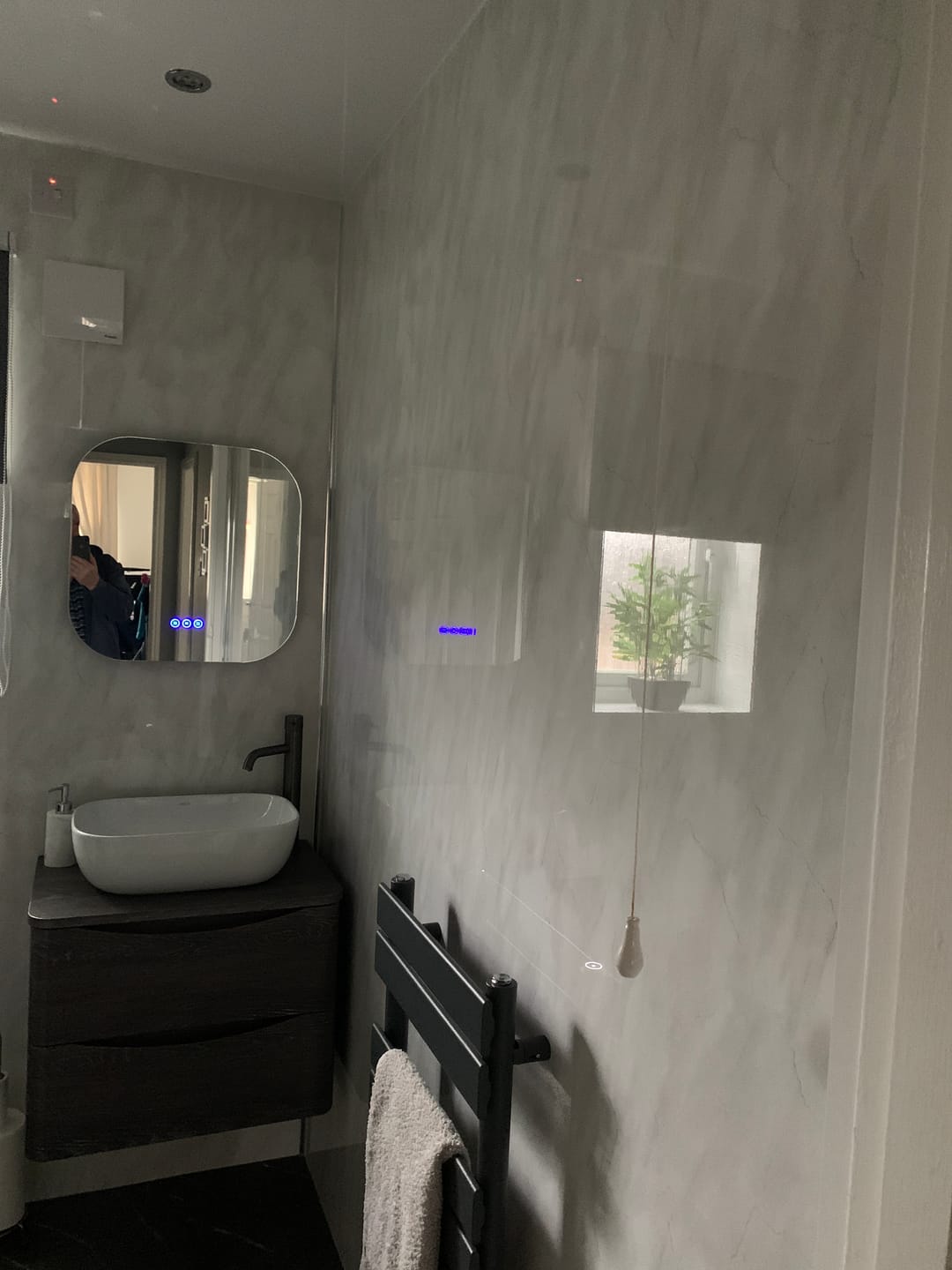 Customer photo review of 10mm Lightning Marble Gloss Shower Panel 1M x 2.4M