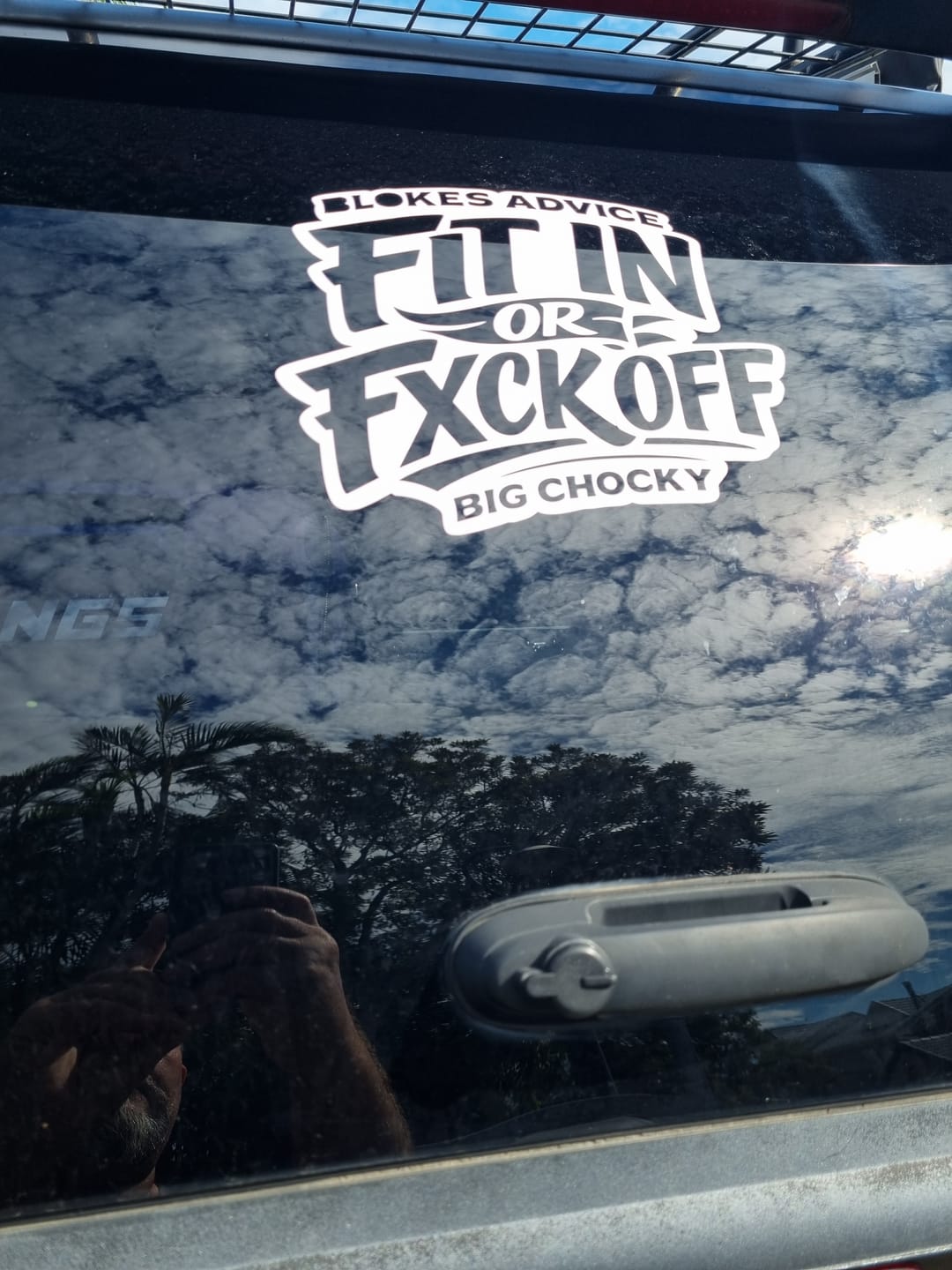 Customer photo review of Big Chocky | Fit In Sticker - 250x215mm