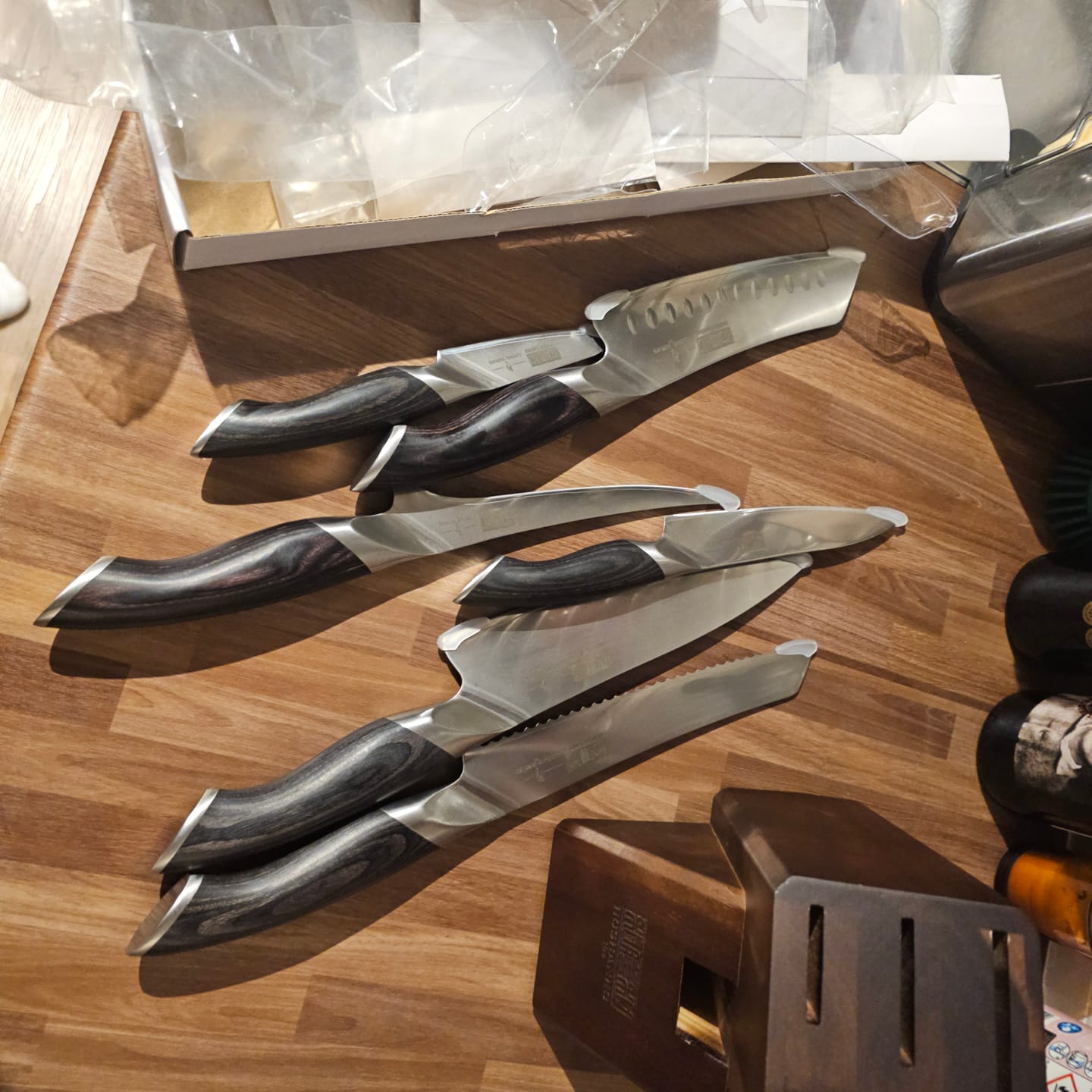 Customer photo review of 9-Piece Chef Knife Set with Block