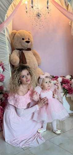 Customer photo review of Children's Birthday Dress Girls' Communion Princess Dress Flower Girl Dress