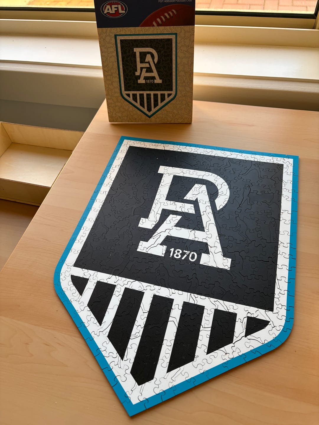 Customer photo review of Port Adelaide FC Logo - Wooden Puzzle
