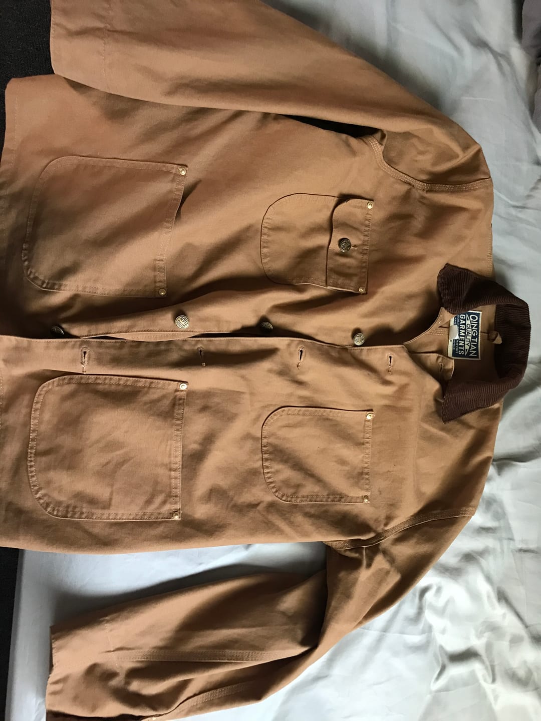 Customer photo review of 1950s Utility Chore Jacket - Navy