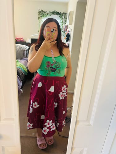 Customer photo review of Poison Tester Midi Skirt