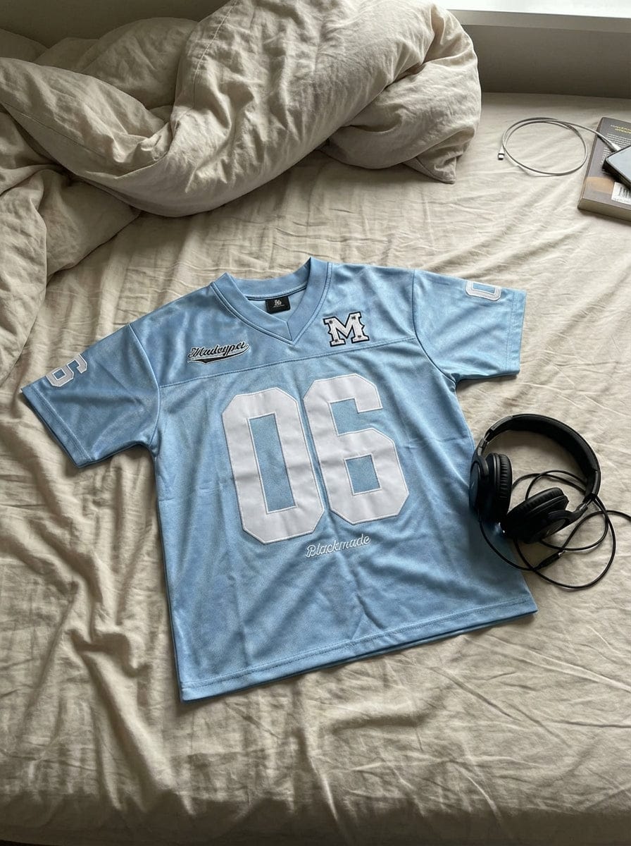 Customer photo review of Jersey Loose Satin 06 Stitching Sports T-Shirt