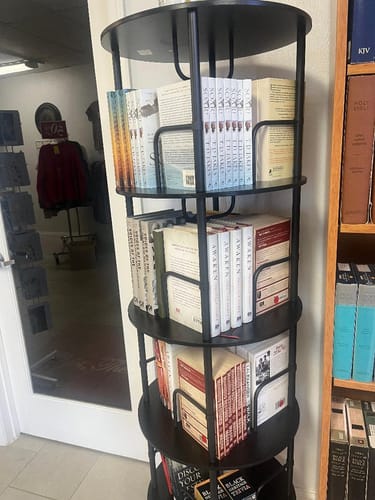 Customer photo review of Flycity 3-5 Tier Rotating Bookshelf With 360° Spinning Display