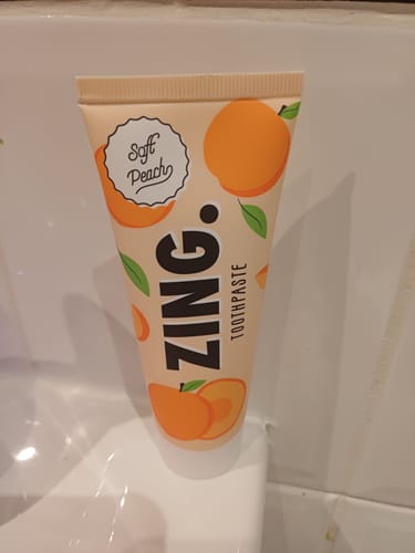 Customer photo review of Soft Peach Toothpaste