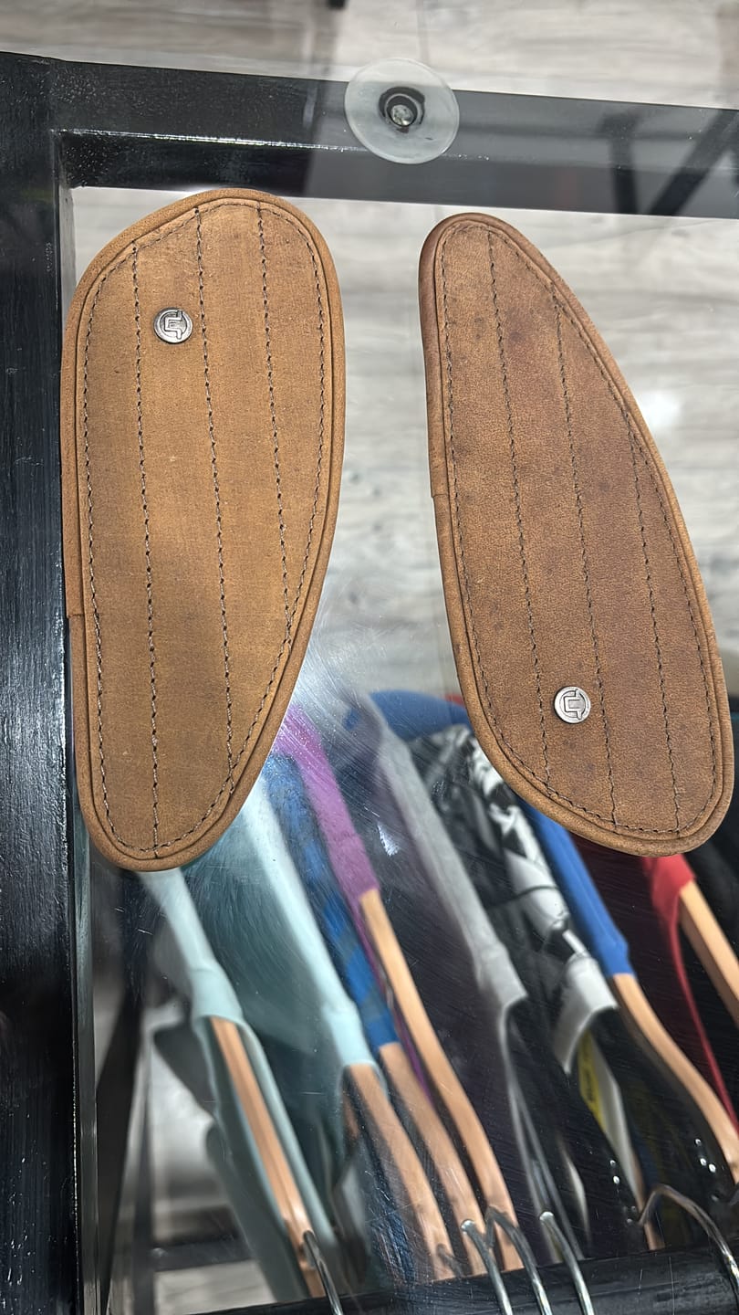 Customer photo review of tank pads mini leather classic stripes