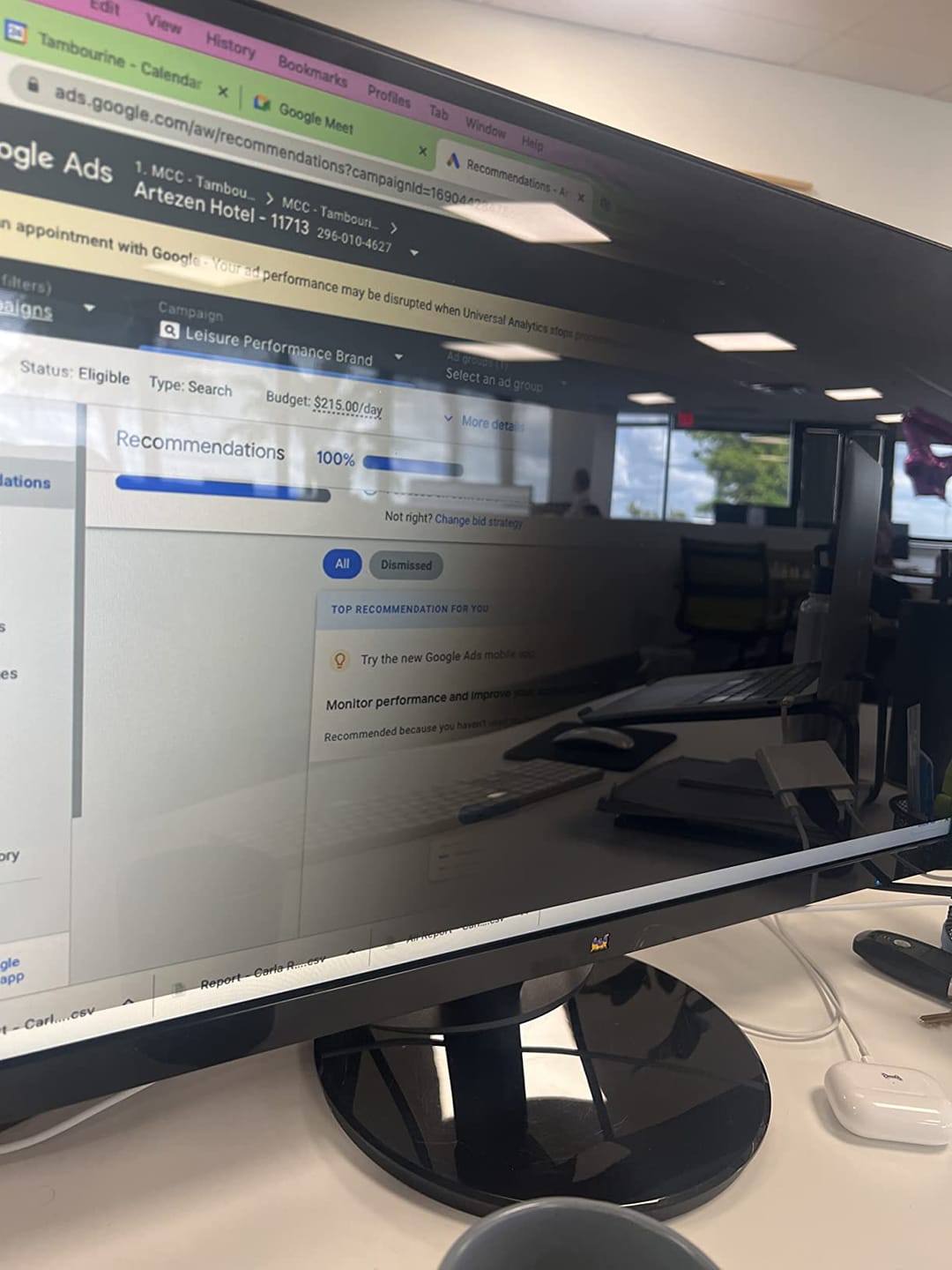 Customer photo review of Removable Computer Monitor Privacy Screen Filter - for 16:9 Aspect Ratio