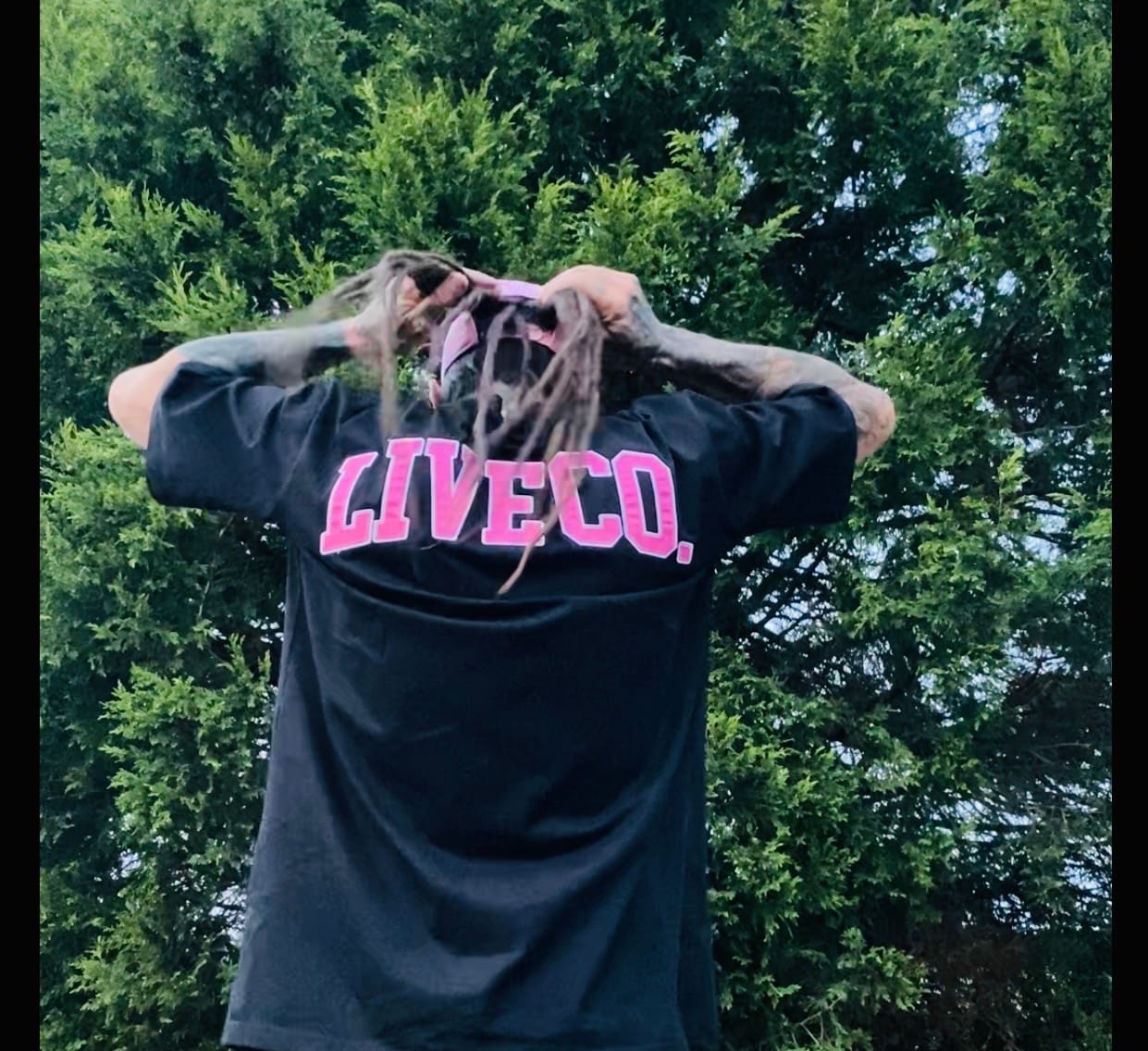 Customer photo review of Pink Statement Tee
