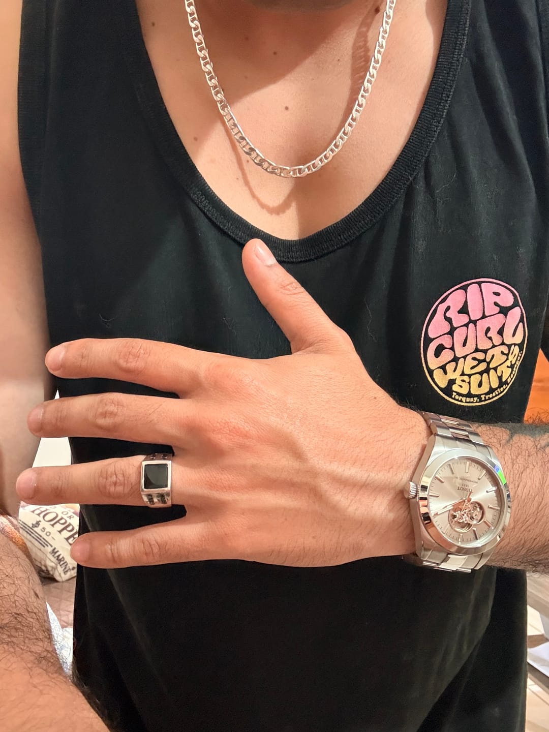 Customer photo review of Collar Mariner - 5mm de espesor Plata 950