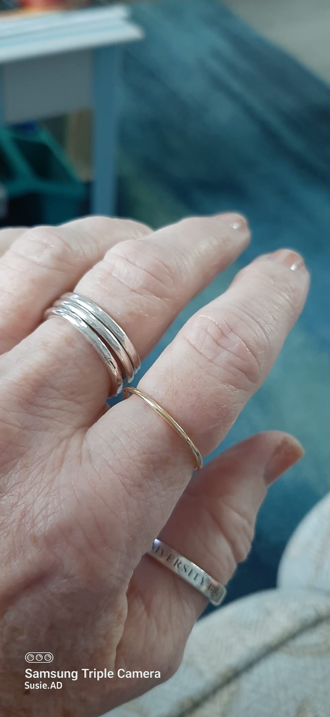 Customer photo review of 14K Gold Stacking Ring