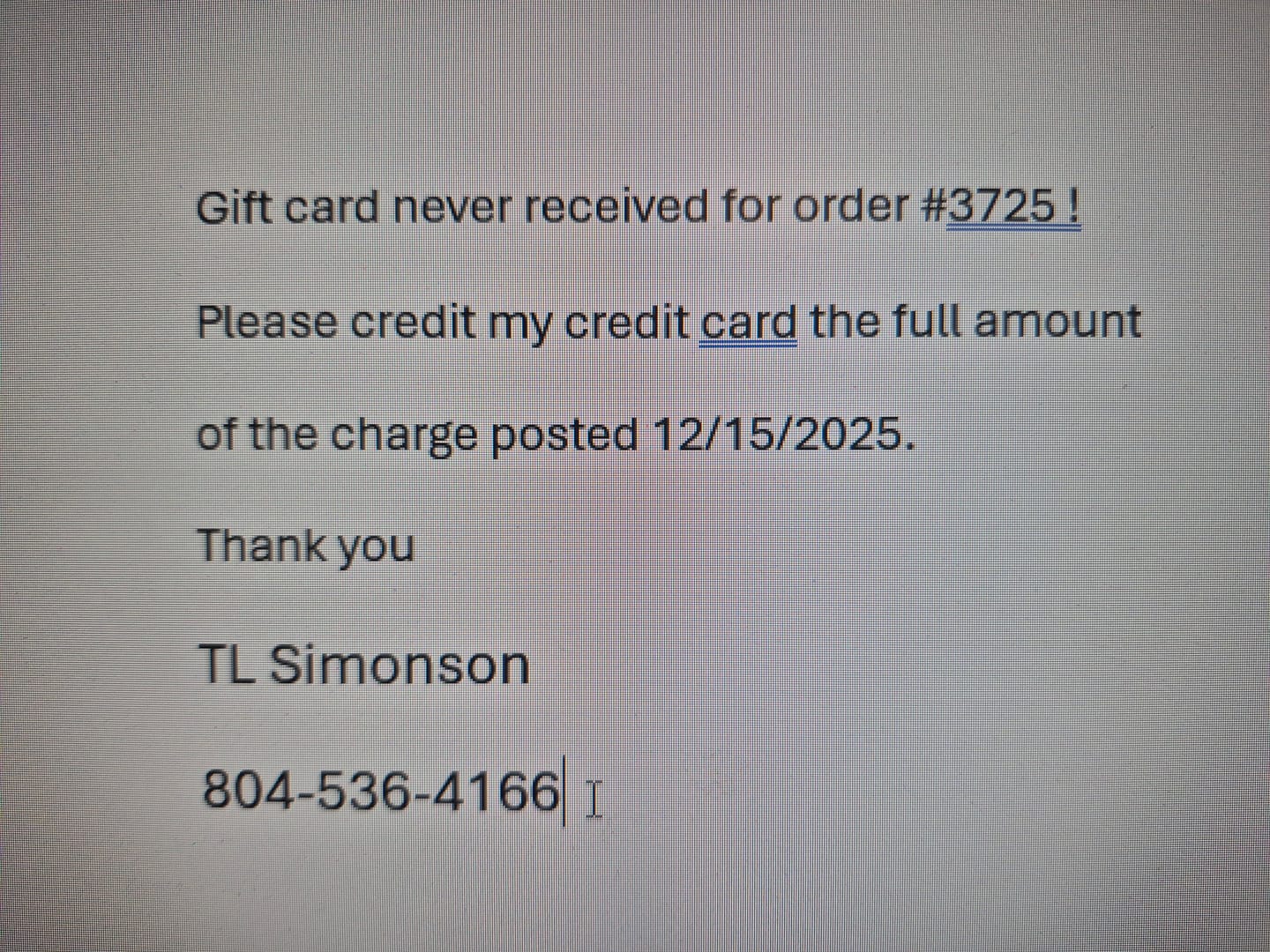 Customer photo review of PROOF Coffee Roasters Gift Card