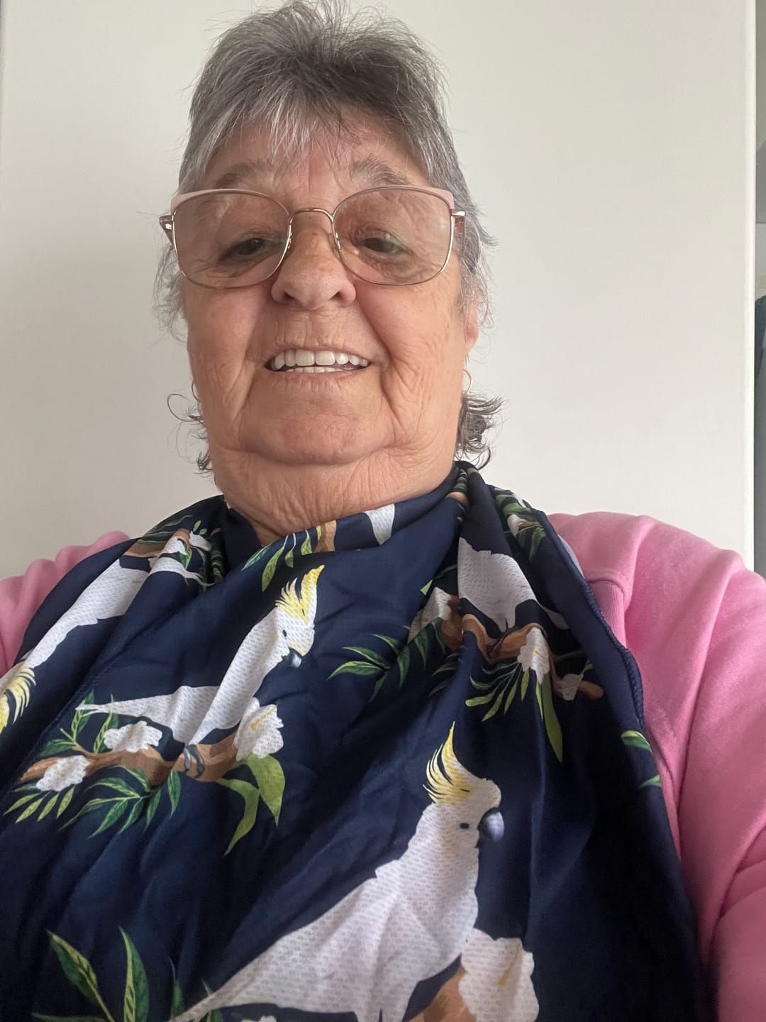 Customer photo review of Cooling Towel - Cockatoo Blue