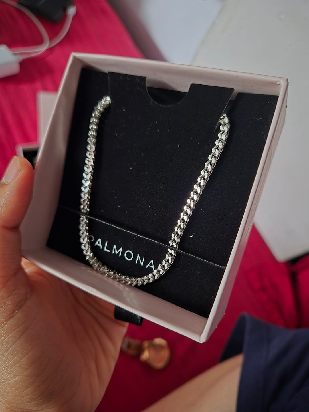 Customer photo review of Contemporary Oxidized Chain for Men