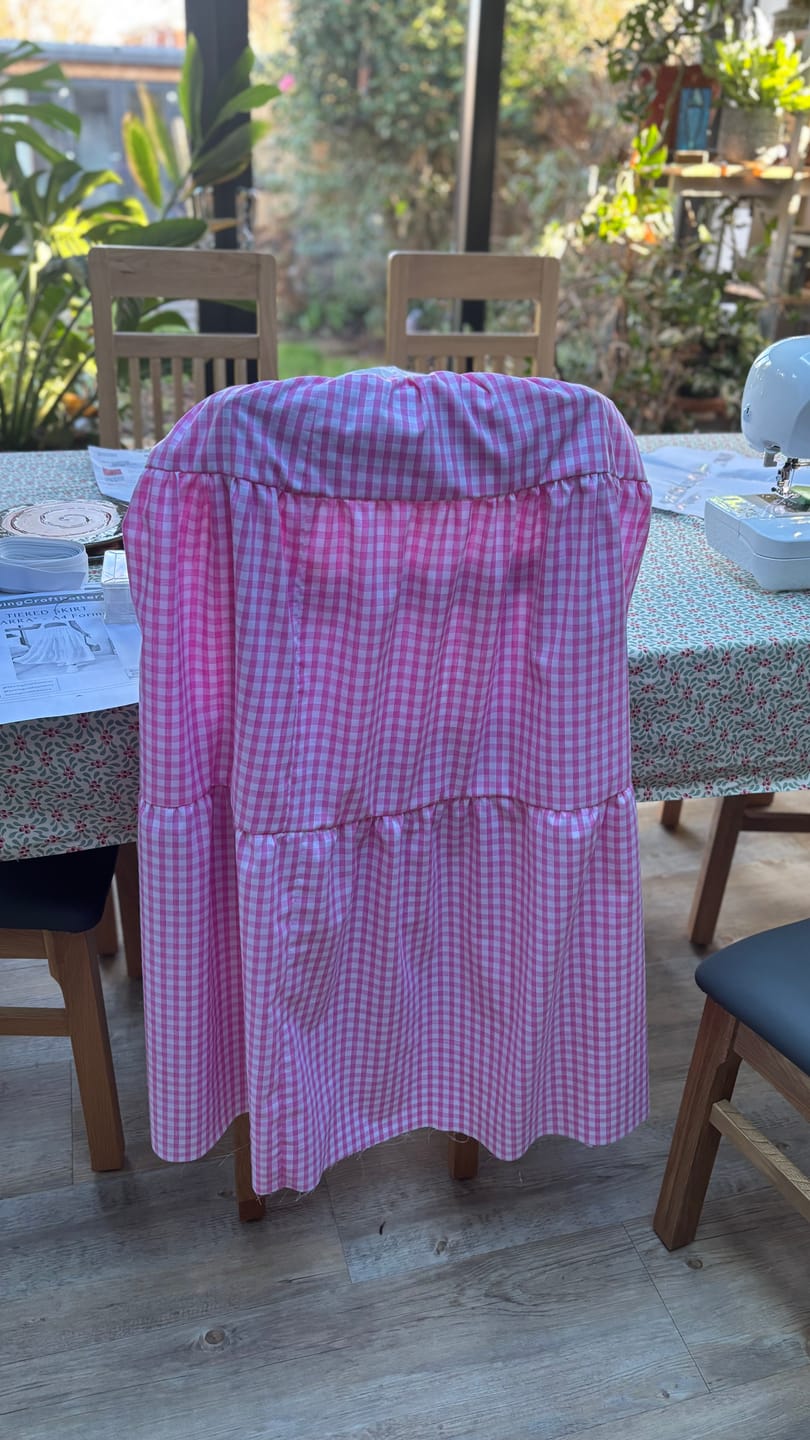 Customer photo review of 1/4 inch Gingham Polycotton Fabric